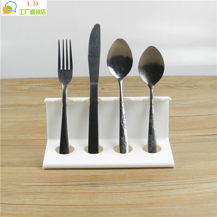 Transparent acrylic knife and fork display stand exhibition tableware display stand spoon base shelf