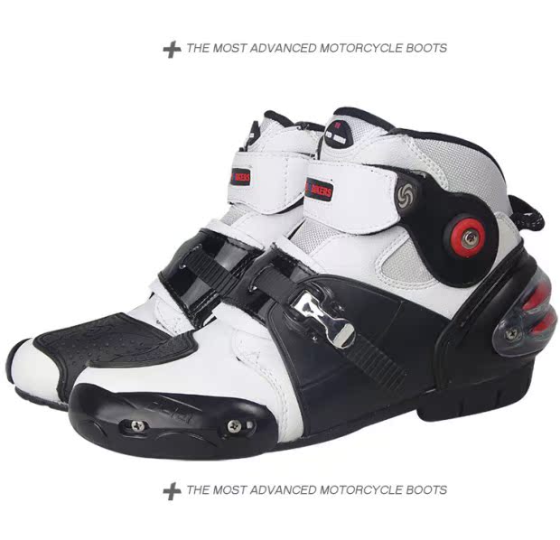 Xe máy rider khởi động chống vỡ bảo vệ cưỡi giày xe máy giày đua xe máy giày đua xe máy thiết bị nam miếng đệm đầu gối