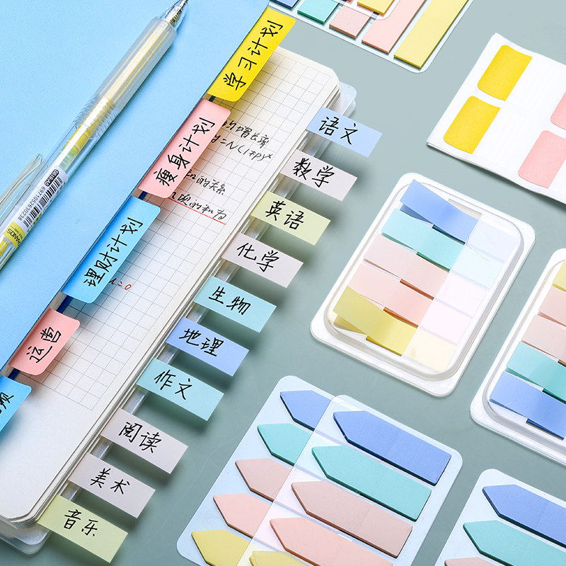 Fluorescent film indicator page number Notebook folder Label sticker Removable classification post-it note index sticker Post-it note sticker
