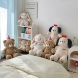 Милый кролик, плюшевая игрушка, тряпичная кукла, с медвежатами, подарок на день рождения