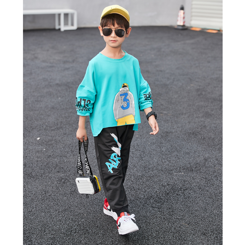 Children's clothing boys' autumn suits 2021 new children's 5 spring and autumn 6 foreign styles 8 handsome 9 boys 10 Korean version 12 years old tide