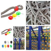Climbing nylon discoloration single strand gray toy rope kindergarten net rope accessories childrens outdoor drilling cage climbing wall