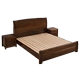 Trung Quốc màu đen óc chó giường gỗ rắn 1,8 m tối giản hiện đại giường căn hộ nhỏ phòng ngủ đôi lưu trữ giường không khí - Giường Giường