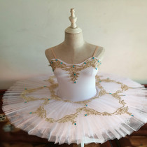  Classic White Swan ballet platform suit Childrens professional custom ballet snow white tutu skirt female