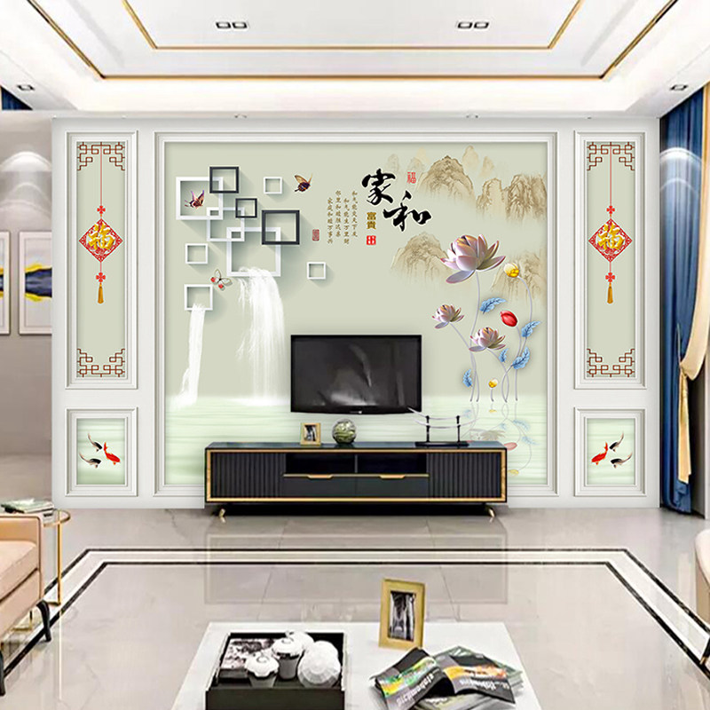 Customized bamboo fiber integrated wall panel TV background wall living room buckle plate 18D three-dimensional background wall panel decoration quick installation