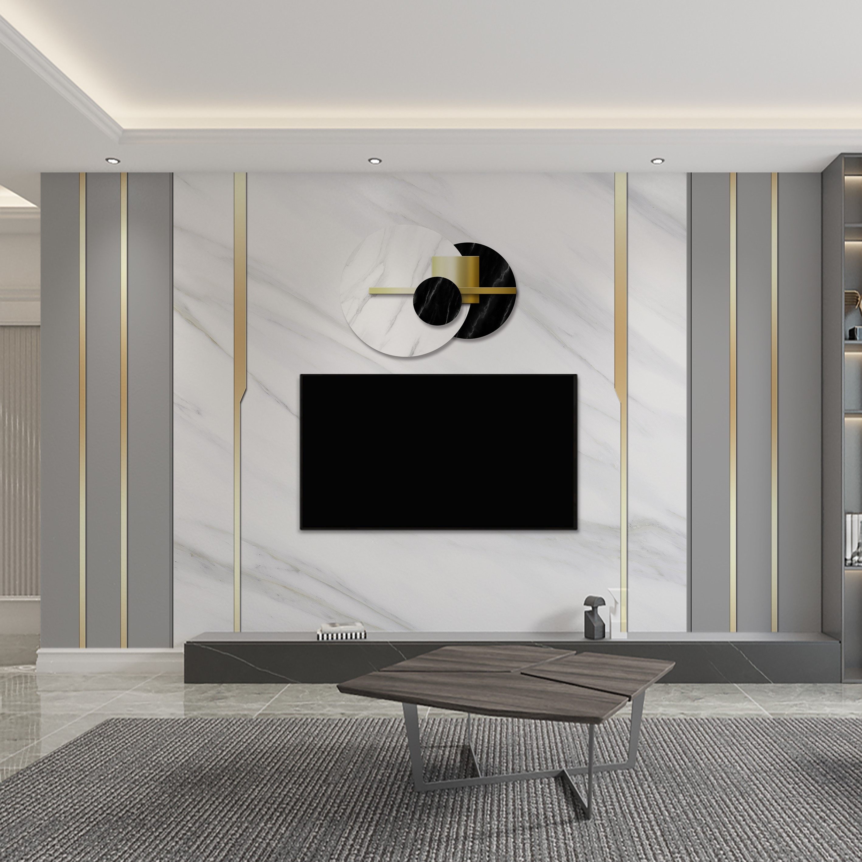 Bamboo Wood Fiber Protection Wall Panel TV Background Wall Sofa Bed Head Bedroom Living Room Decoration Brief Integrated Wall Panel Customize