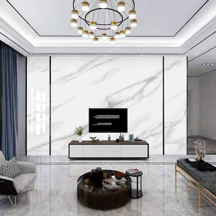 3d imitation marble bamboo wood fiber integrated wall panel TV background wall living-room minimalist decorative background wall wall panel