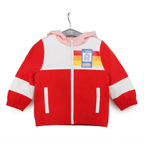 Li Ning childrens clothing 2020 Autumn New windbreaker female small and medium baby wind plus velvet hooded jacket YFDQ058