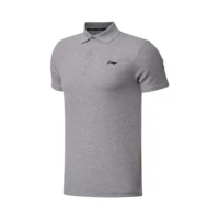 Li Ning áo thun ngắn tay POLO áo sơ mi nam mới mùa thu đào tạo thể dục thấm hút ẩm cotton ve áo thể thao ngắn - Áo polo thể thao áo polo cao cấp