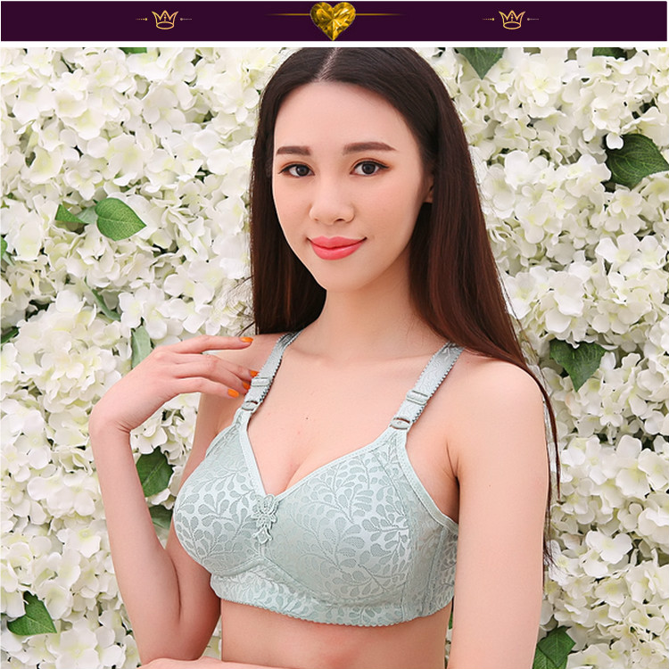 Chị béo XL trung niên mẹ đồ lót mỏng cúp ngực lớn không có vòng thép nữ corset lớn shop Bra cao cấp