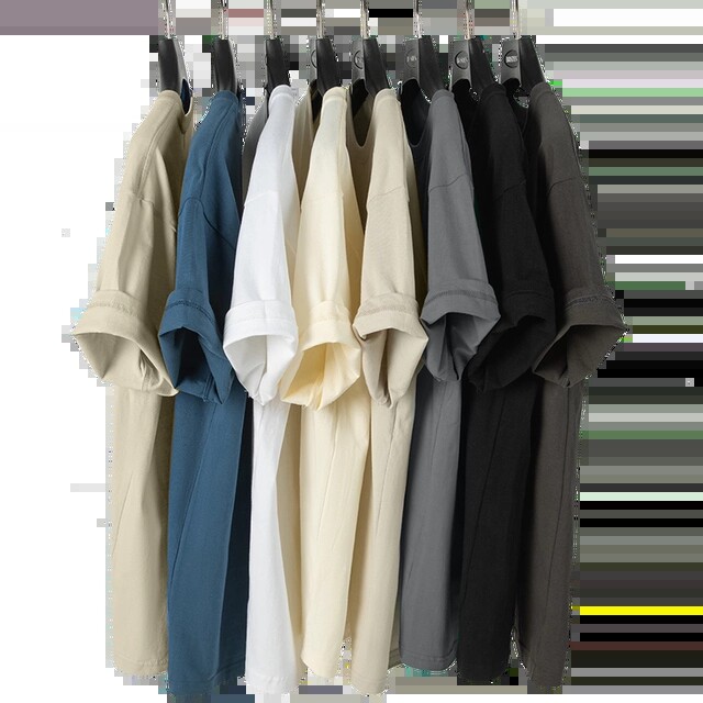 布静观短袖T恤印花纯棉宽松圆领男女百搭重磅美式夏季复古