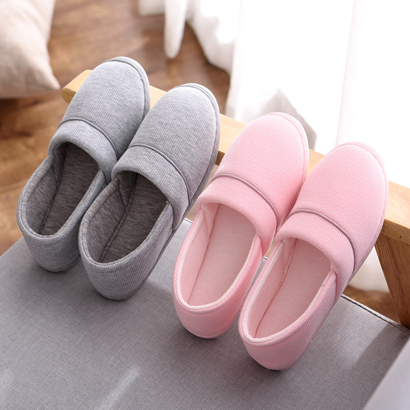 Lightweight cotton slippers women's autumn bag heel home shoes summer soft bottom lightweight breathable postpartum confinement shoes non-slip