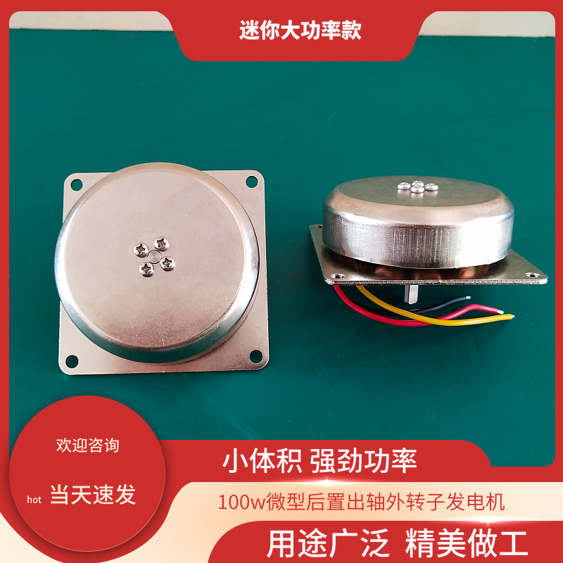 100W permanent magnet external rotor generator micro generator fitness equipment high power