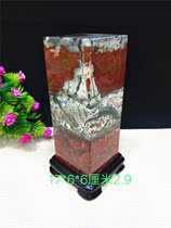 Exquisite grass flower stone Chinese painting stone Fine stone Natural ornamental stone Qishi Jade ornament square column promotion