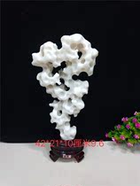  Value-added white Taihu stone rough stone ornaments collection Bonsai strange stone modeling stone desk boutique Lingbi natural stone