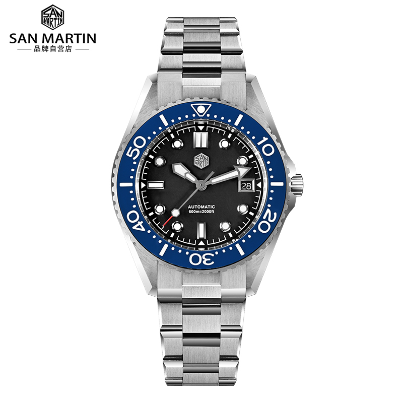 San Martin Military Soul Watch 600m Waterproof Helium Valve Sports Diving Automatic Mechanical Watch Sn0036C San Martin Military Soul Watch 600m Waterproof Helium Valve Sports Diving Automatic Mechanical Watch Sn0036C