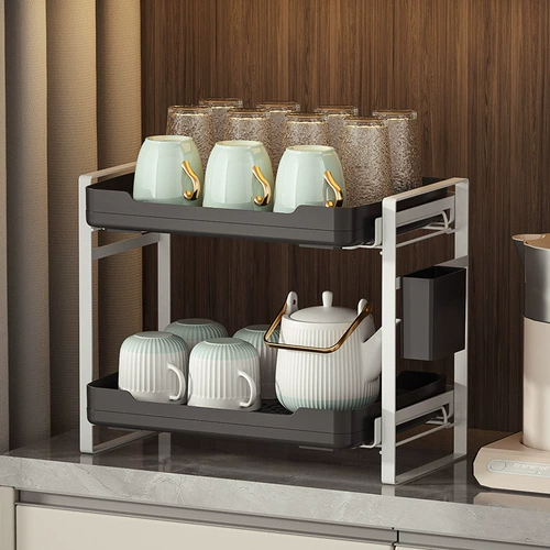 Система хранения, двухэтажная чайная чашка, держатель для стакана, чайный сервиз, настольная сушилка для домашнего использования со стаканом