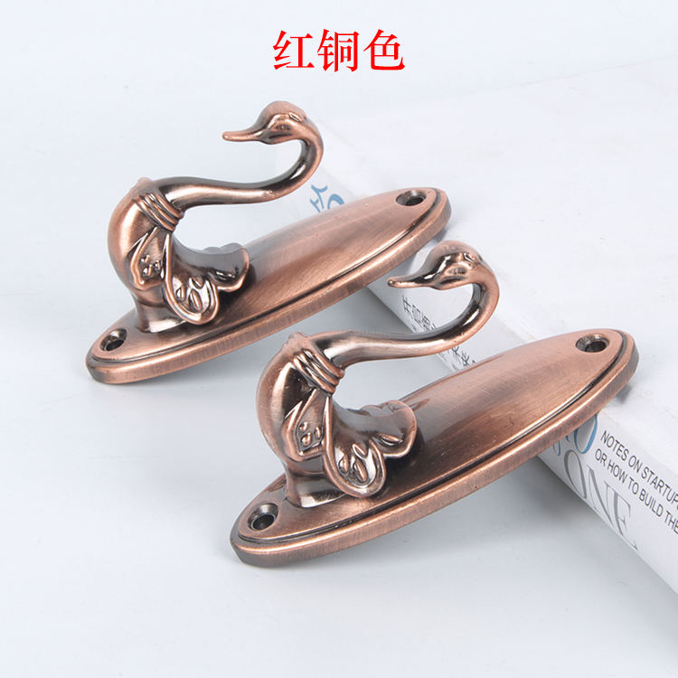 Curtain wall hook hook wall hook little swan European style luxury wall hook aluminum alloy material accessories tie strap
