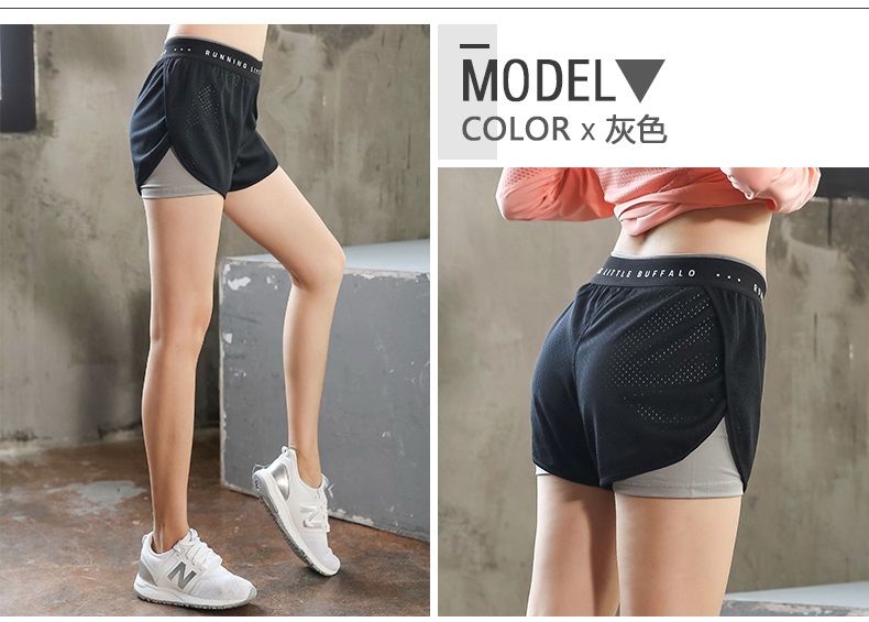 Cộng với phân bón XL thể thao quần short nữ mùa hè phòng tập thể dục lỏng chất béo MM200 kg chống ánh sáng chạy yoga quần tham tap yoga