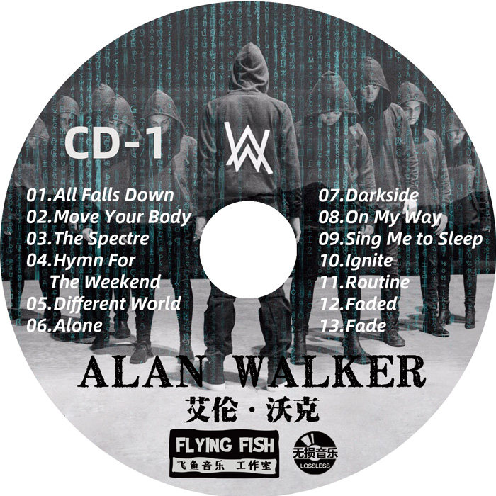 Alan Walker Alan Walker selected 3 discs 2021 electric sound albums Car-borne No Distortion Songs CD Discs