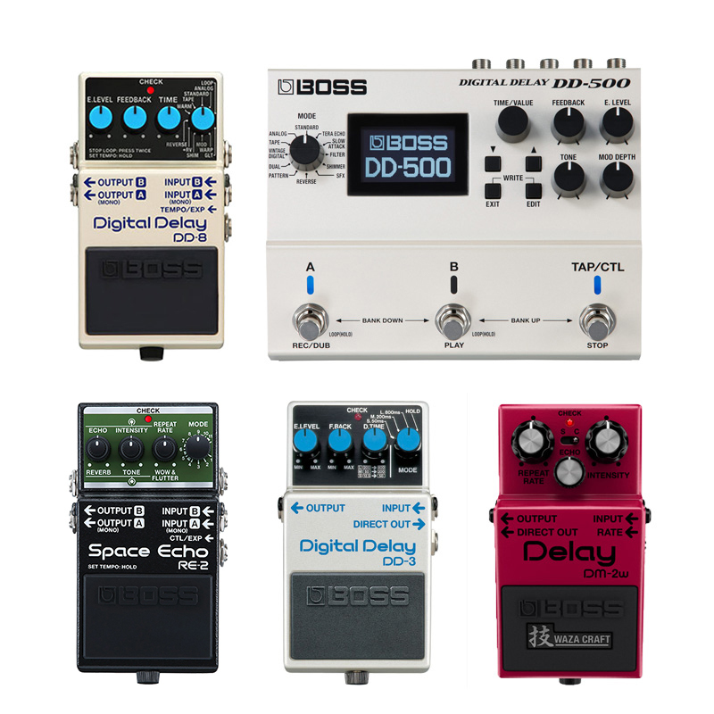 In-Stock Boss Dm-2W/Dd-500/Dd-3/Re-2/Dd-8 Delay Guitar Pedal Effects