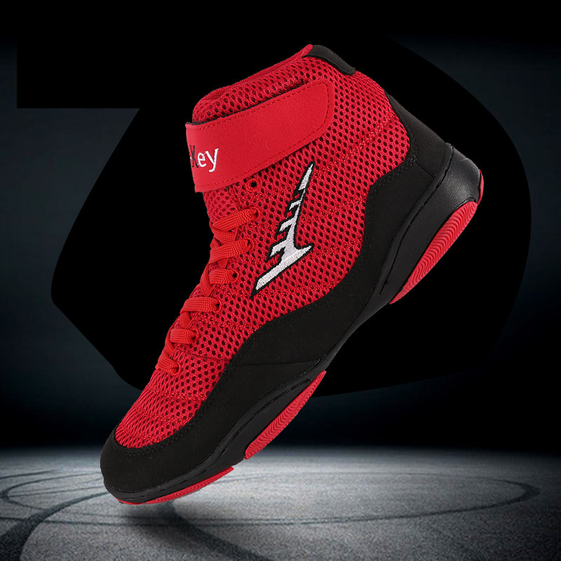 Dikai day-key wrestling shoes men's and women's boxing training mixed fighting shoes children's breathable net velcro