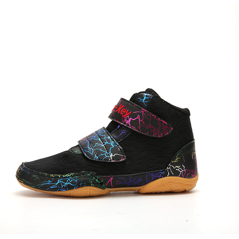 Emicai Day-key Children's Wrestling Shoes Professional Competition Training Gfight for Boxing Shoes Middle Children Indoor