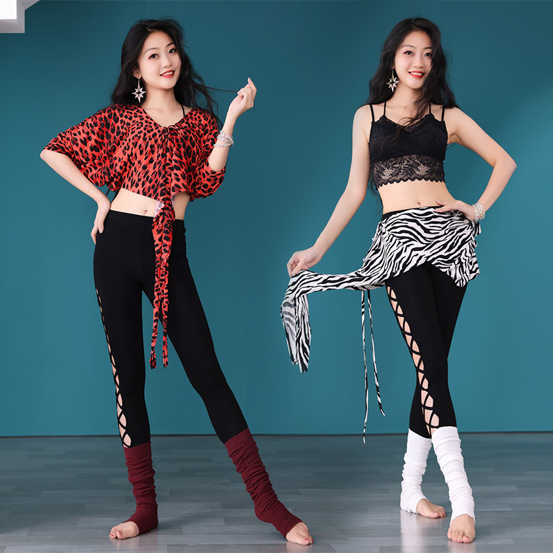 Belly dance practice Gongfu jacket sexy BAO WEN suit Modale dance suit small vest beginner workout class clothes 