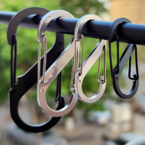 Stainless steel S-type Mountaineering buckle 8 Word buckle Backpack Fast Hanging Outdoor Camping Multifunction Hook key button Multi-color hooks