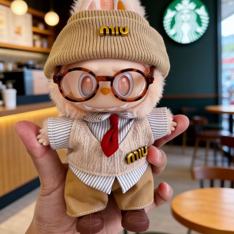 Labubu Happy Doll Clothes Universal Set for First, Second, and Third Generations, Labubu 17cm 3.0 High-Energy Doll Outfit