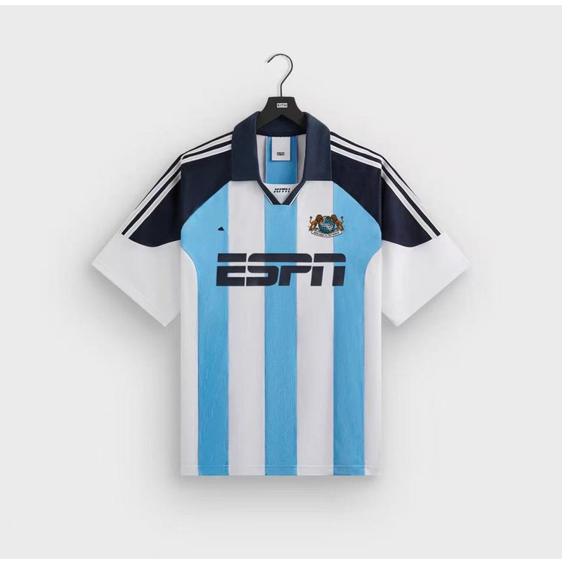 Kith Football Espn Jersey Co-Branded Argentina Color Scheme Jersey Men's and Women's Short-Sleeved T-Shirt