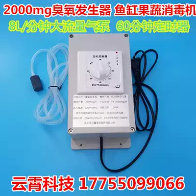 2000mg ozone generator (220v 8 liters)plus timer vegetable washing and disinfection machine fruit and vegetable detoxification machine fish tank