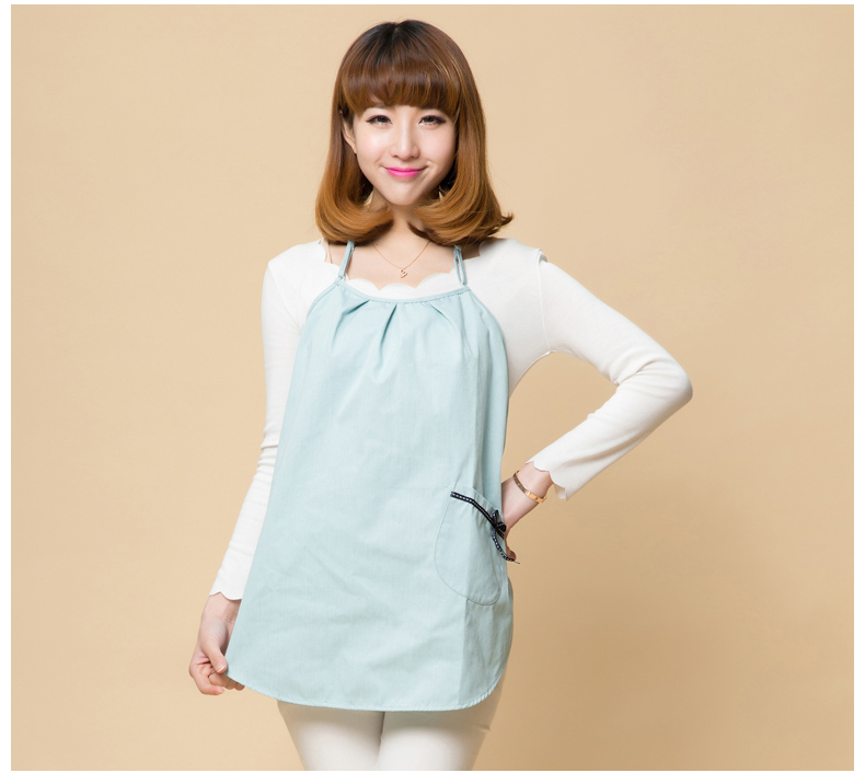 Tim nhang phóng xạ phù hợp với trang phục bà bầu chính hãng tạp dề chống bức xạ bà bầu phụ nữ mang thai chống bức xạ quần áo bà bầu quần áo sợi bạc chống bức xạ cho phụ nữ mang thai