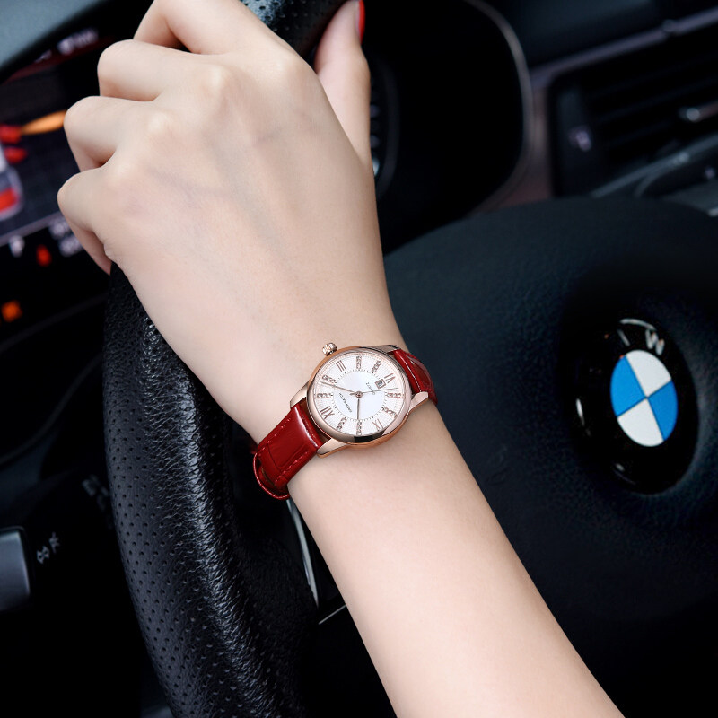 2021 new summer watch female student waterproof fashion exquisite simple trend brand leather quartz watch