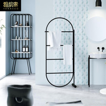 Bathroom towel rack Nordic minimalist creative vertical floor-to-ceiling clothes bedroom wrought iron household wall hanger