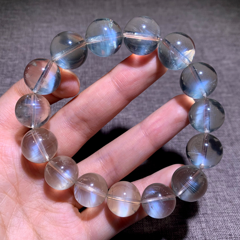 Natural Moonstone Bracelet with Ice-Clear Blue Light Labradorite Star Sand Crystal Jewelry, Fashionable Gift for Men and Women Natural Moonstone Bracelet with Ice-Clear Blue Light Labradorite Star Sand Crystal Jewelry, Fashionable Gift for Men and Women