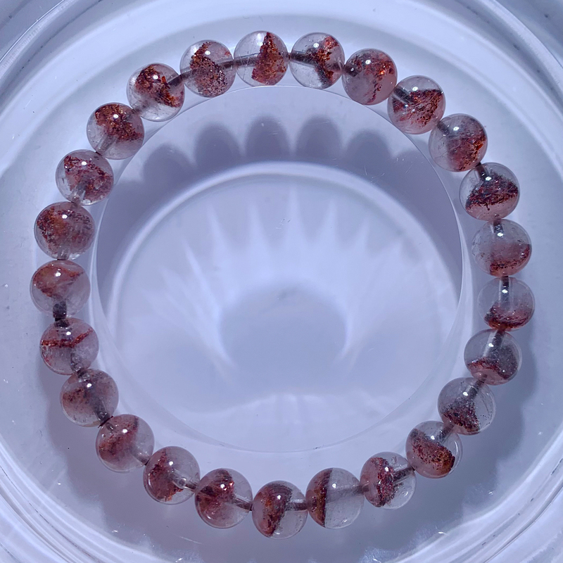 Natural Ice-Clear Venom Super Seven Bracelet Crystal Spider Lily Black Mica Glitter Bracelet Best Friend Gift Couple Style for Women