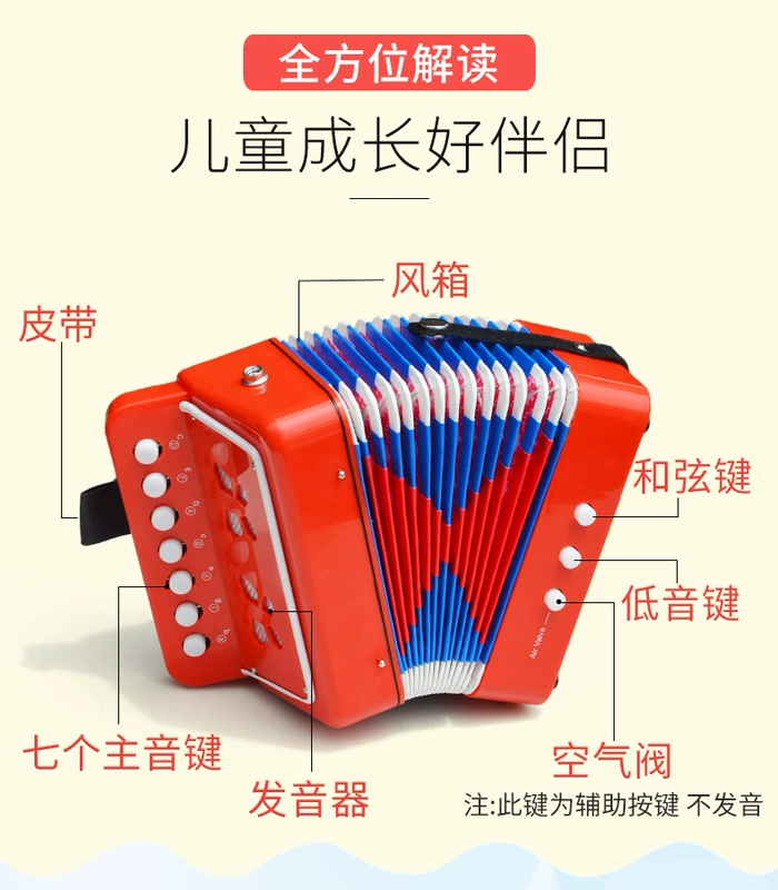 Đồ chơi trẻ em Accordion Đồ chơi cho trẻ mới bắt đầu Âm nhạc Khai sáng sớm Học nhạc Mini Piano Boy và Girl Gift - Đồ chơi âm nhạc / nhạc cụ Chirldren