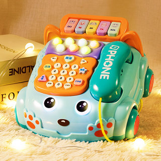 儿童电话玩具仿真座机宝宝2025新款假手机益智早教1一2岁3到6个月