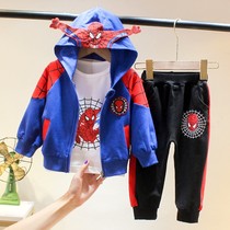  Boys spring and Autumn sports suit 3 Baby childrens clothing Little boy autumn clothes 4 handsome three-piece set 1 one 2-year-old baby clothes