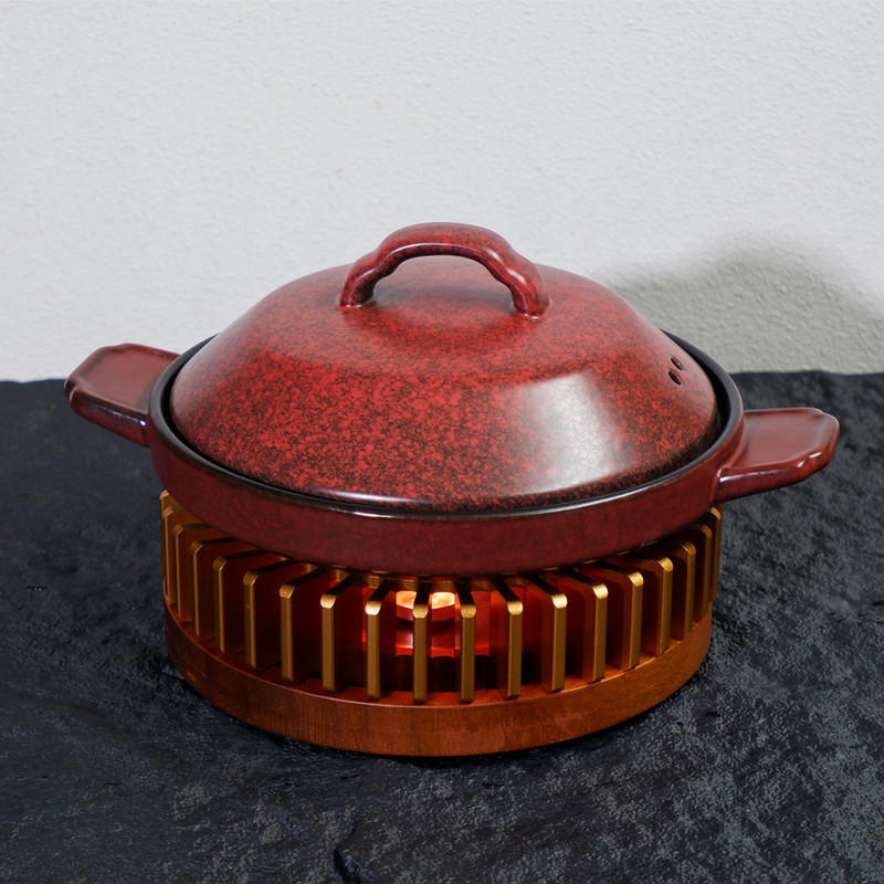 Creative Chinese-Style Round Light Luxury Clay Pot Candle Heating and Warming Stove Base, Artistic Dishware Plate for Hotel and Restaurant Commercial Use Creative Chinese-Style Round Light Luxury Clay Pot Candle Heating and Warming Stove Base, Artistic Dishware Plate for Hotel and Restaurant Commercial Use