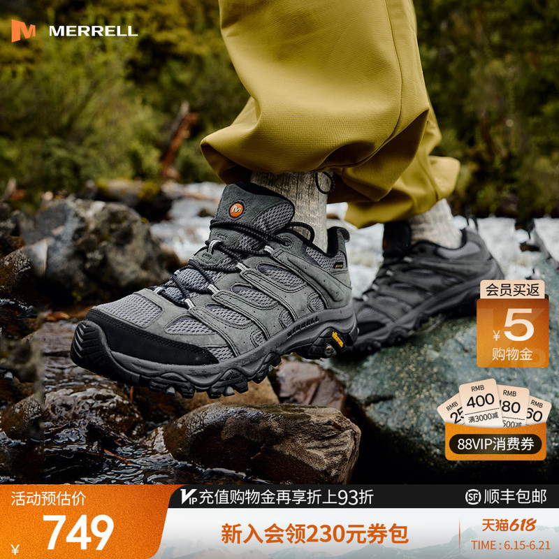 Merrell Moab3 Gtx Waterproof Outdoor Professional Mountaineering Hiking Shoes for Men and Women, Non-Slip and Wear-Resistant Sports Shoes Merrell Moab3 Gtx Waterproof Outdoor Professional Mountaineering Hiking Shoes for Men and Women, Non-Slip and Wear-Resistant Sports Shoes