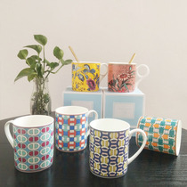 European mug cup coffee cup bone china home personality breakfast cup couple Milk Cup