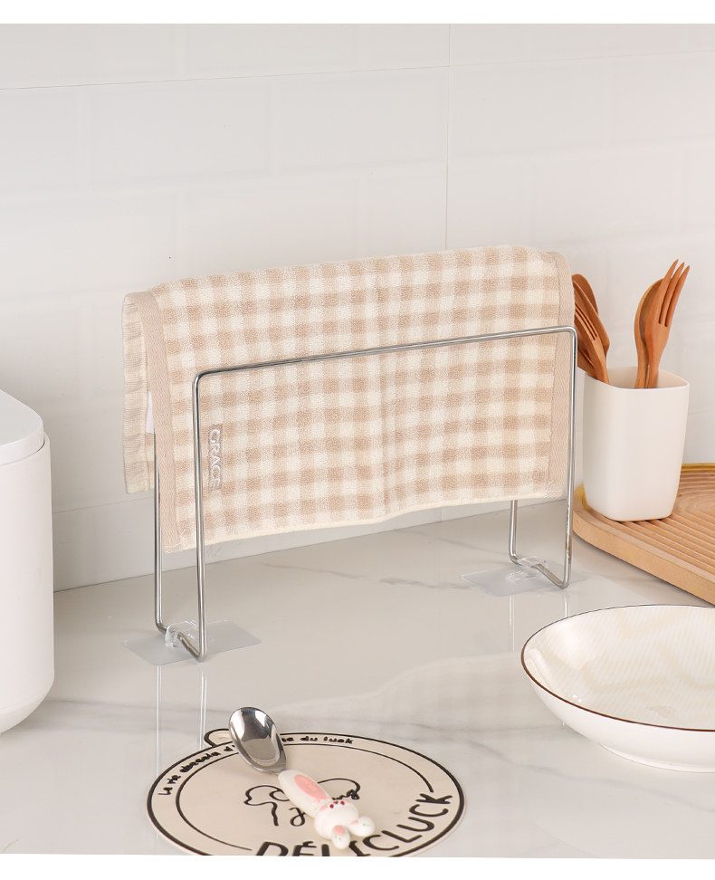 Раковина полка 304不锈钢抹布沥水架台面窄边厨房置物架化妆室收纳层架专用晾晒架 Mrun