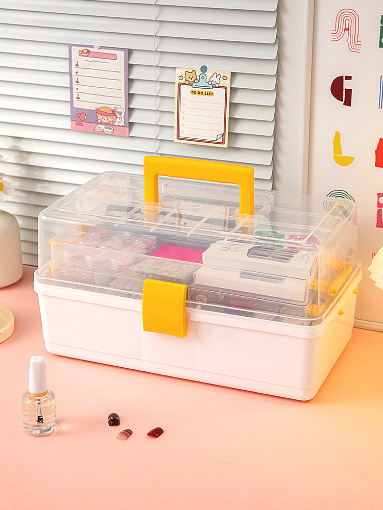 Cosmetics Storage Box, Beauty Tool Box, Skin Care Product Box, Dust-Proof Art Student Tool Box, Nail Art Storage Box, Jewelry Box