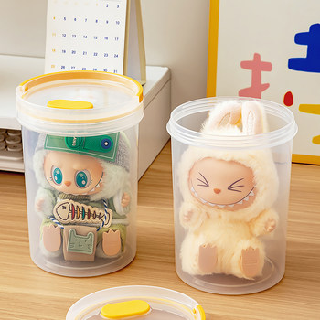 Labubu transparent dustproof figure storage box