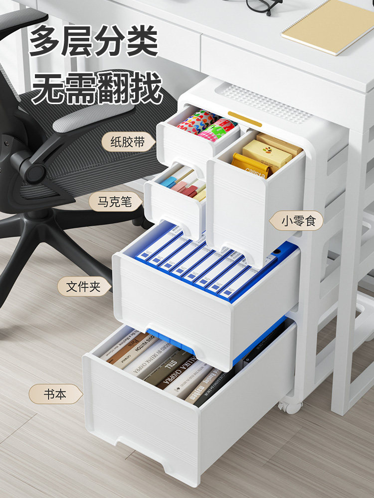 Drawer Storage Cabinet, Drawer-Type Storage Cabinet, Movable Storage Cabinet under the Desk, Narrow Gap Cabinet under the Desk