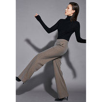  As soon as possible SHAPE Wang Xiao dashing sister private clothes spring and autumn stripes casual wide-leg pants high waist hanging loose straight pants