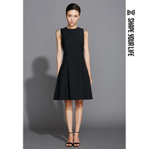  SHAPE Wang Xiaos private clothes as soon as possible new wool A version of the small black skirt with a waist and a thin temperament dress skirt
