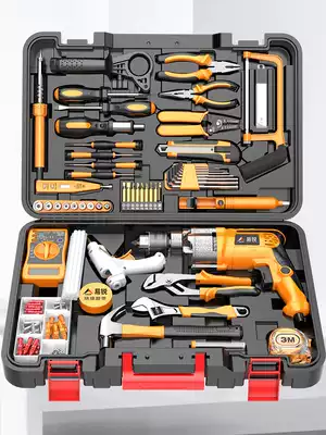 Yi Rui toolbox Household multi-function electric drill Power tools Hardware maintenance Woodworking electrician combination tool set